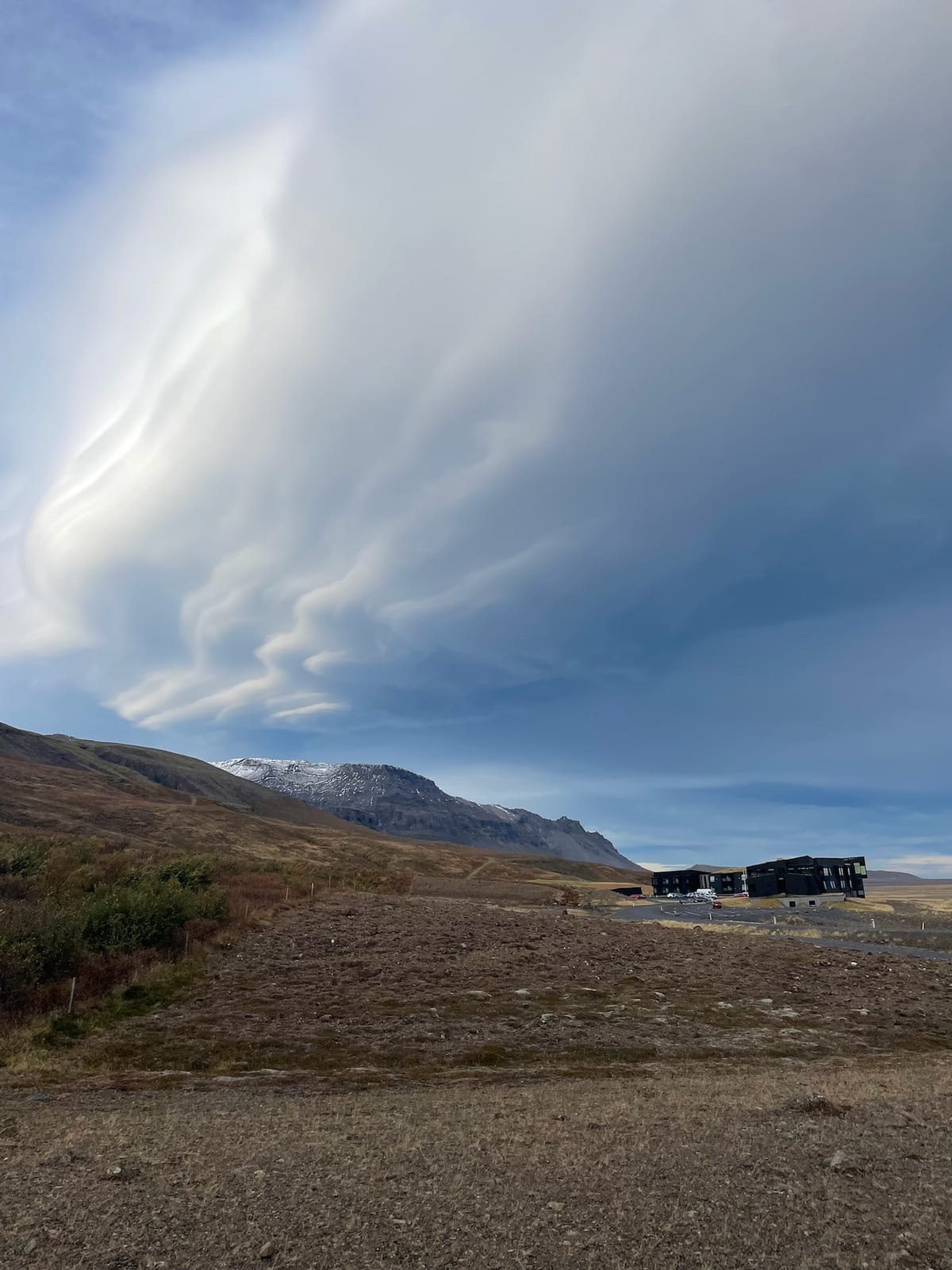 Big skies over the southeast plain by the Fosshotel